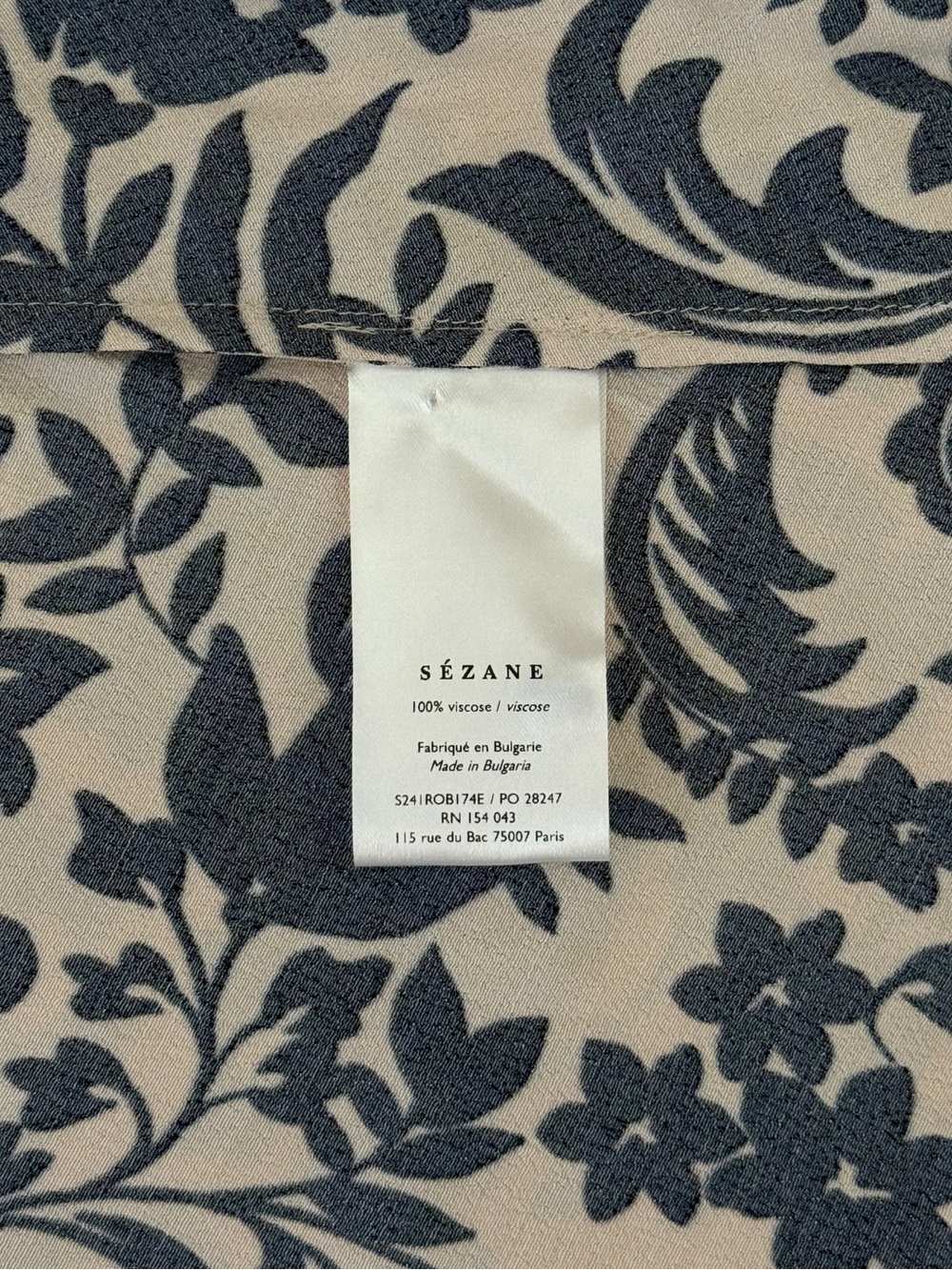 NWOT Sezane Maxi Floral Long-Sleeve Fernanda Shirt Dress - Picture 8 of 8